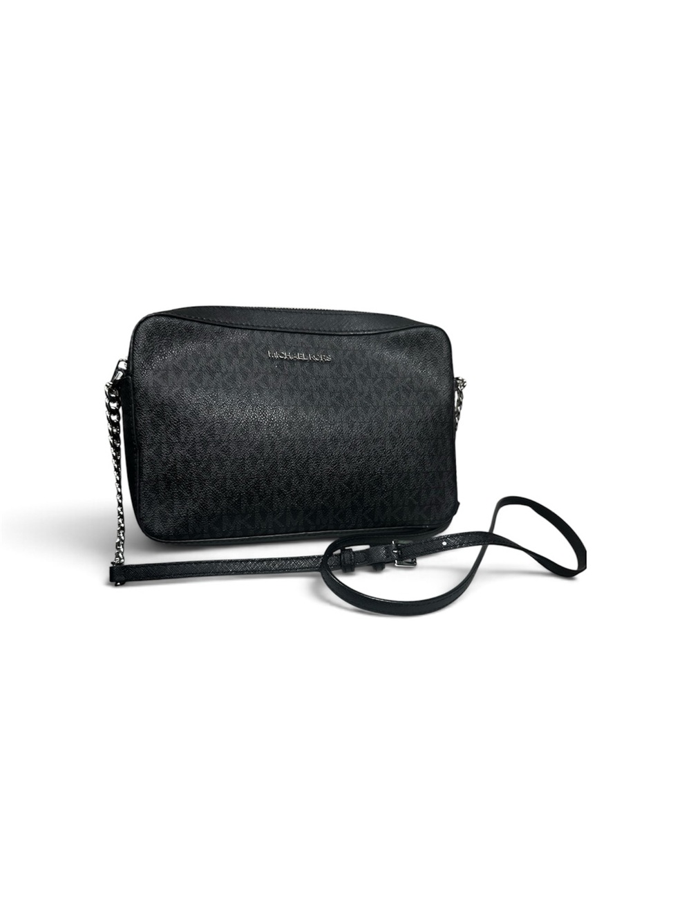 Michael Kors Black Logo-Print Crossbody Bag